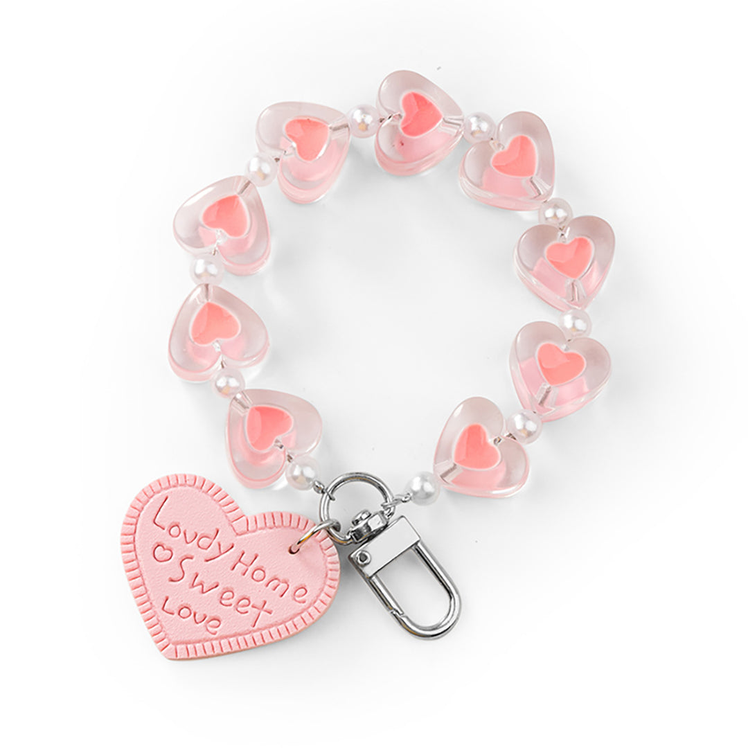 Lovely Hearts Beads Wristlet Bracelet