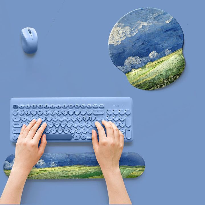 Oil Painting Mousepad Bracer and Keyboard Wrist Rest