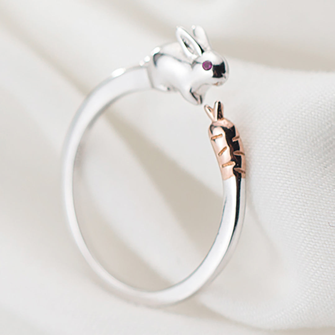 Bunny Silver Open Ring