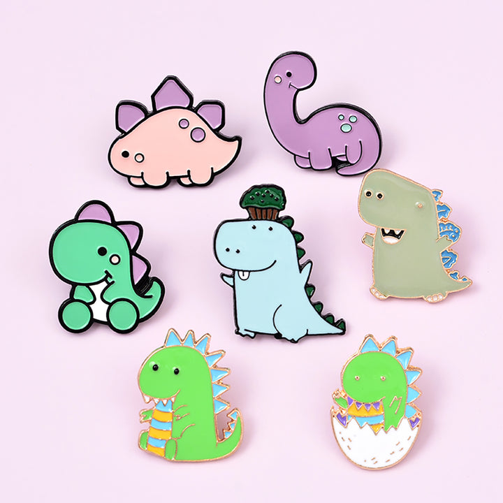 Funny Cartoon Dinosaur Pins