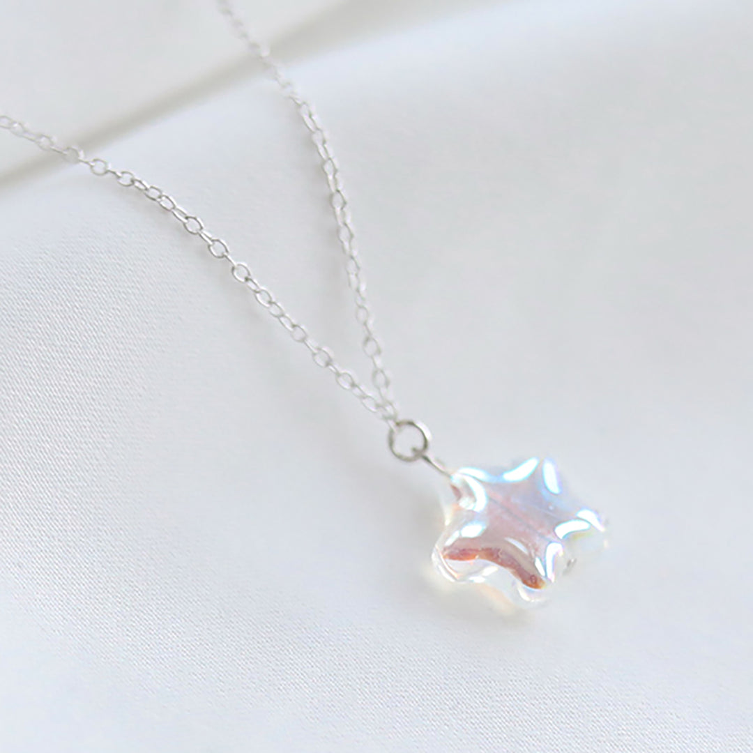 Lovely Star Pendant 925 Sterling Silver Necklace