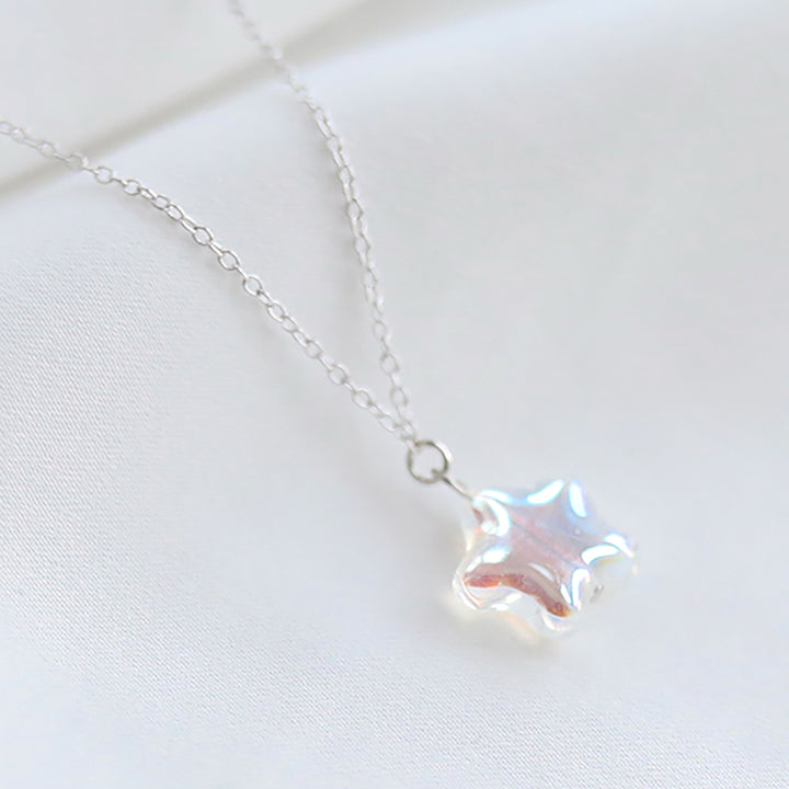 Lovely Star Pendant 925 Sterling Silver Necklace