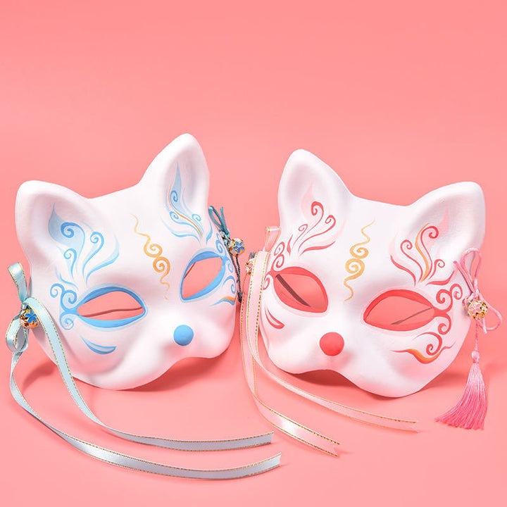 Hand Drawn Japanese Style Fox Mask
