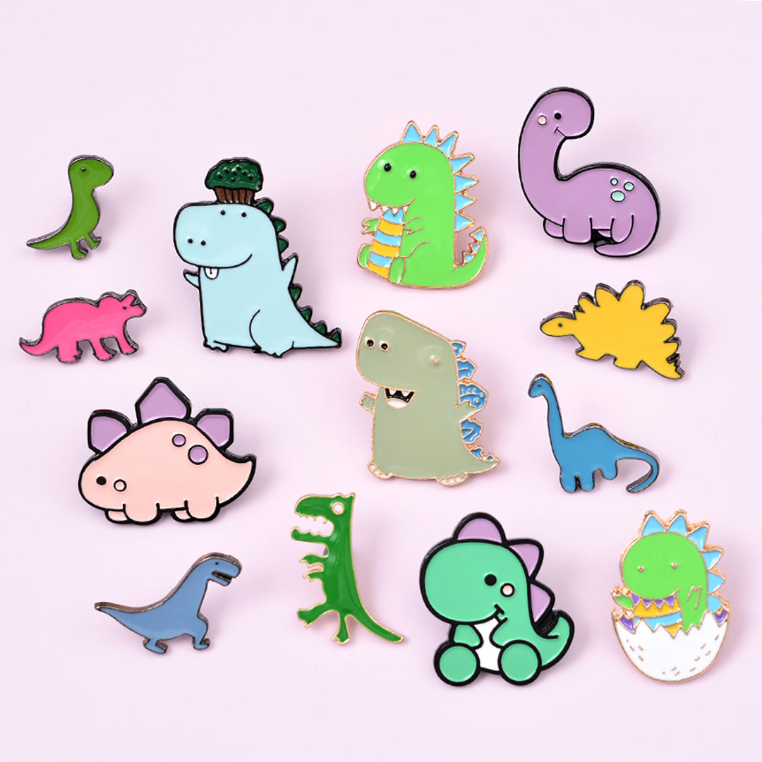 Funny Cartoon Dinosaur Pins