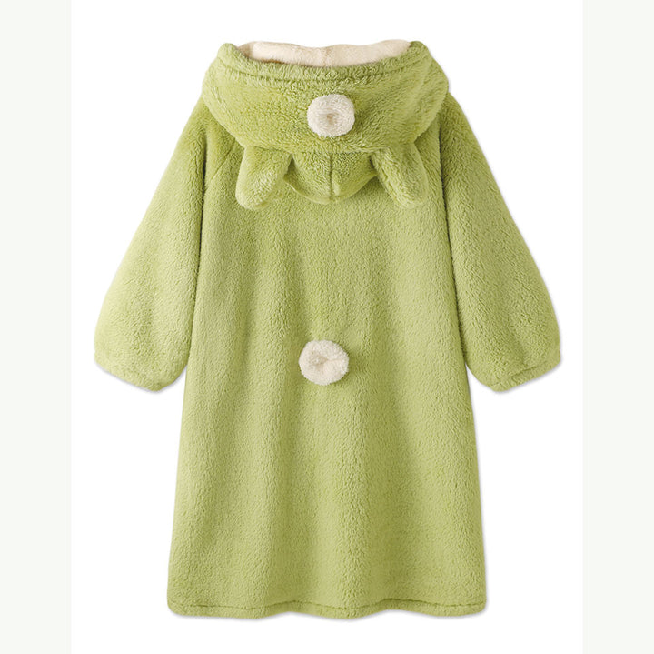 Cartoon Monster Plush Winter Pajamas Dress