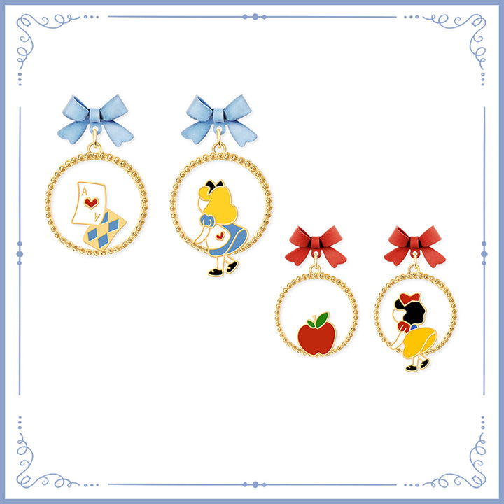 Little Princess Dangle Hoop Earrings