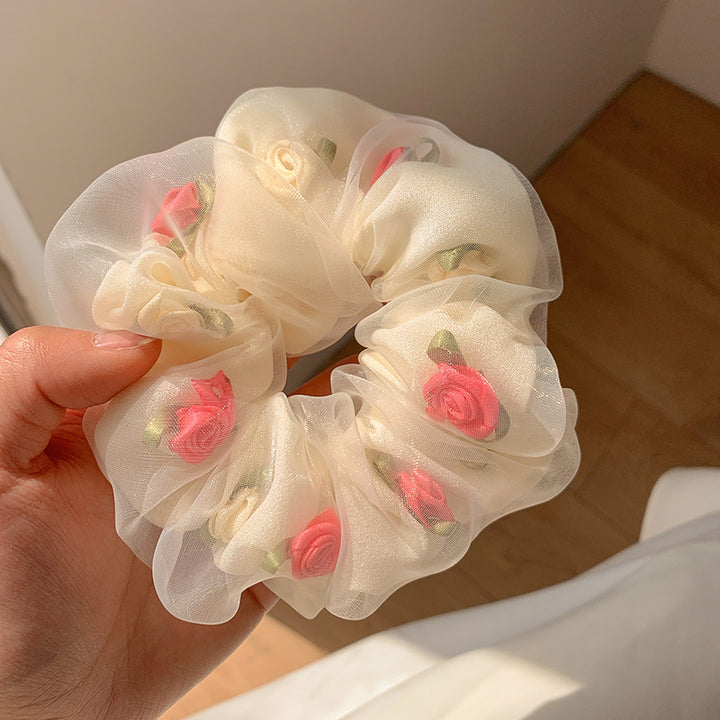 Korean-Inspired Rose Scrunchies-dolliefae