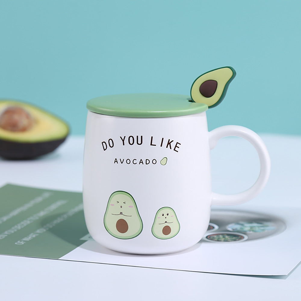 Lovely Green Avocado Mug with Lid