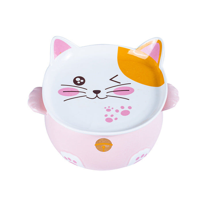 Cute Cat Ramen Bowl With Lid