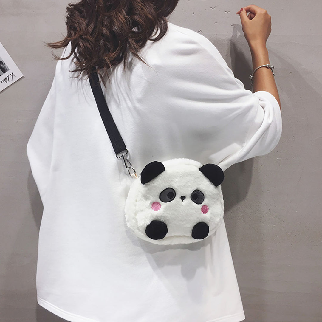 Cute Panda Plush Crossbody Bag