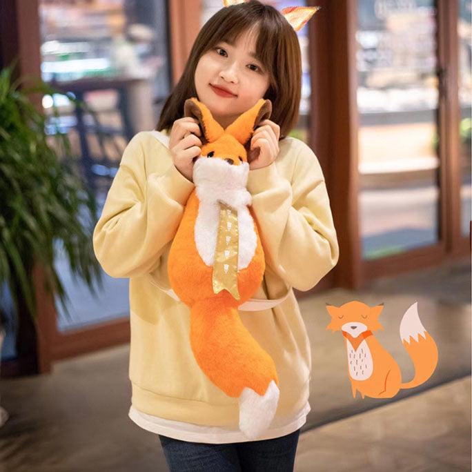 Cute Fox Plush Backpack Shoulder Bag