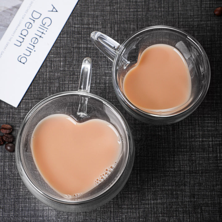 Heart Shaped Glass Cup