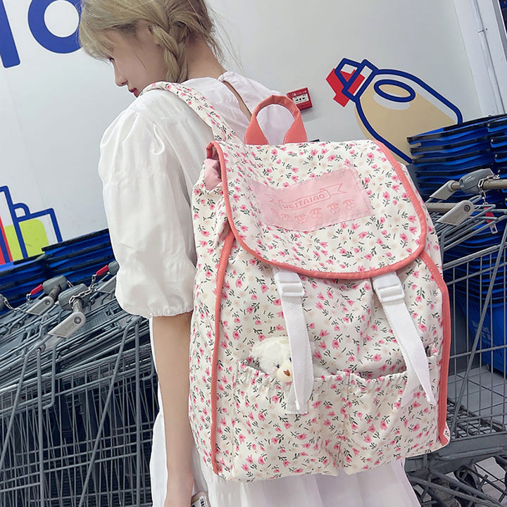 Pretty Flowers Print Backpack