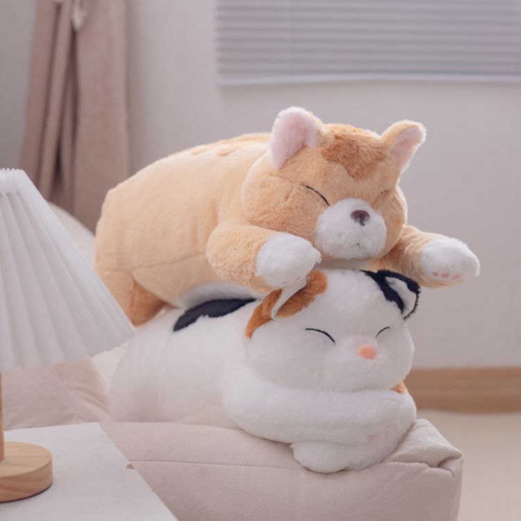 Cute Big Sleeping Cat Plush Toy