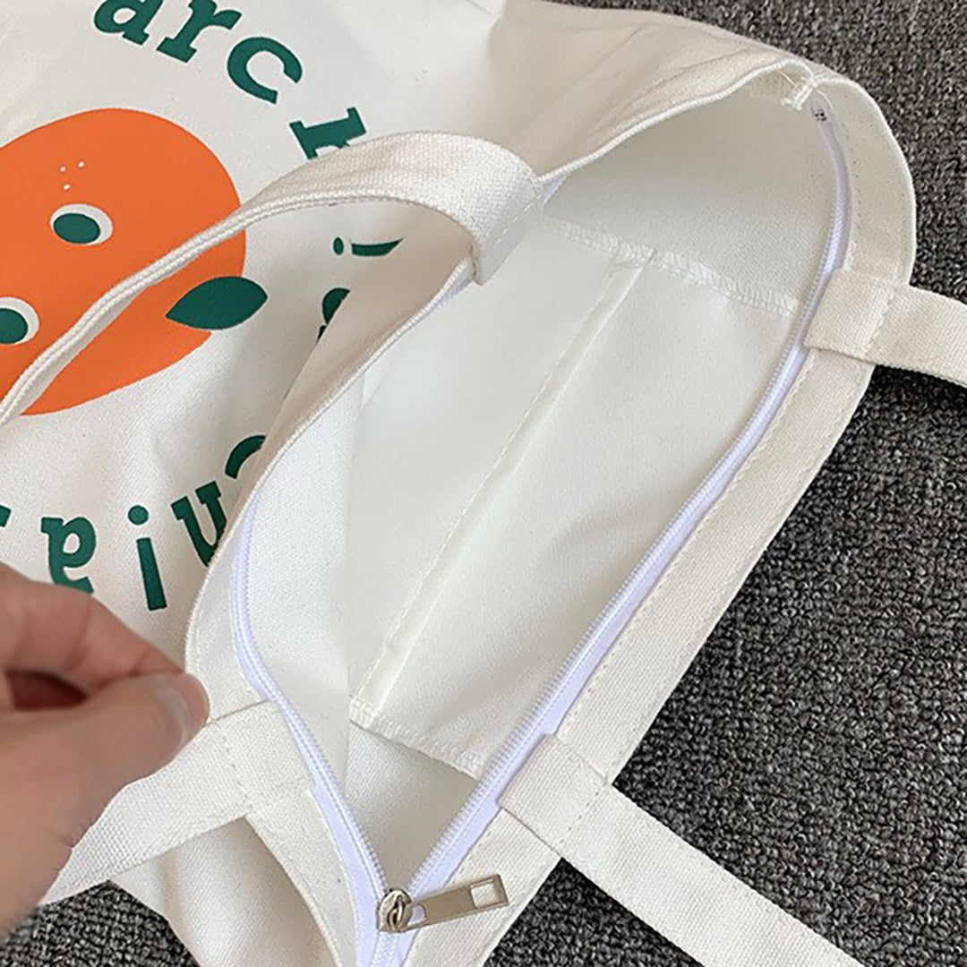 Orange Canvas Tote Bag