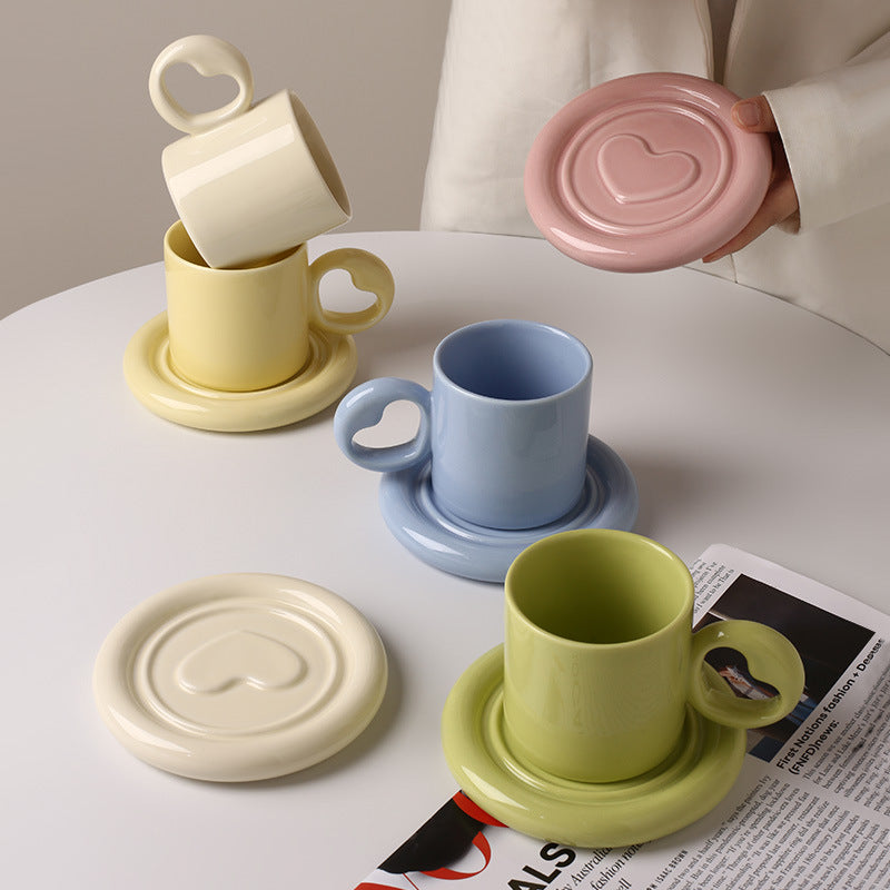 Heart-Shaped Cup and Plate