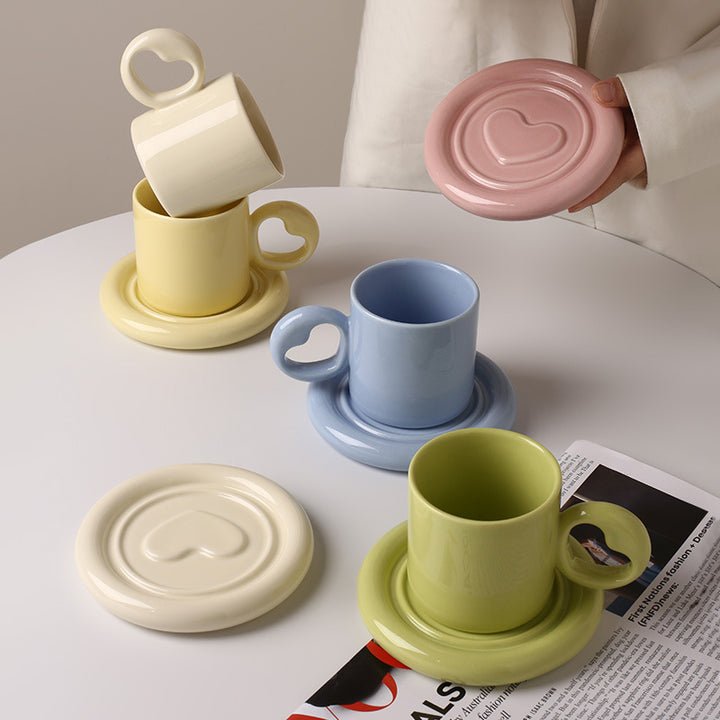 Heart-Shaped Cup and Plate