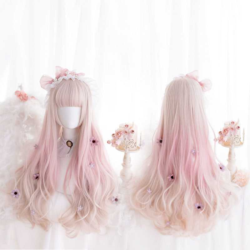 Sweet Harajuku Long Pink Ombre Wig