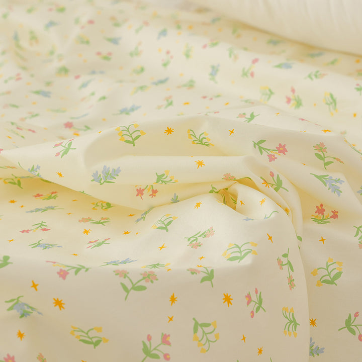 Spring Floral Print Cotton Bedding Set