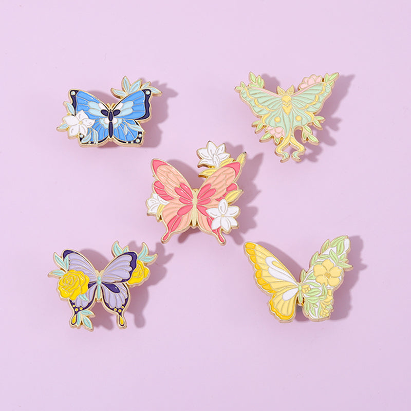 Floral Butterfly Pins