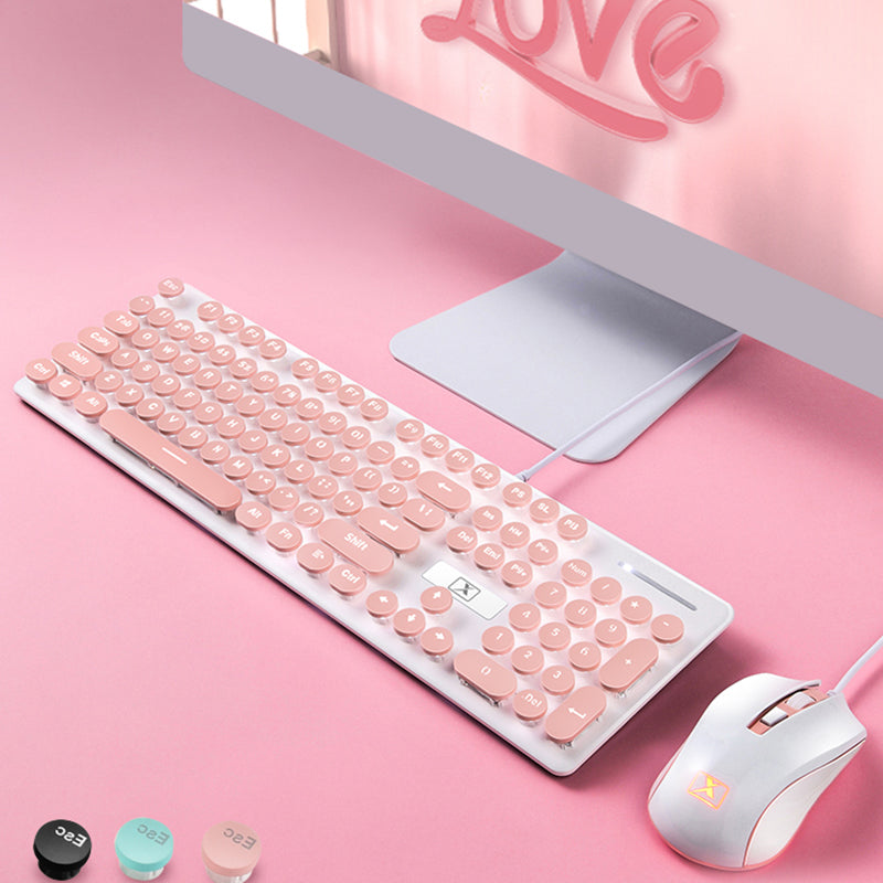 Pastel Round Button Wire Keyboard