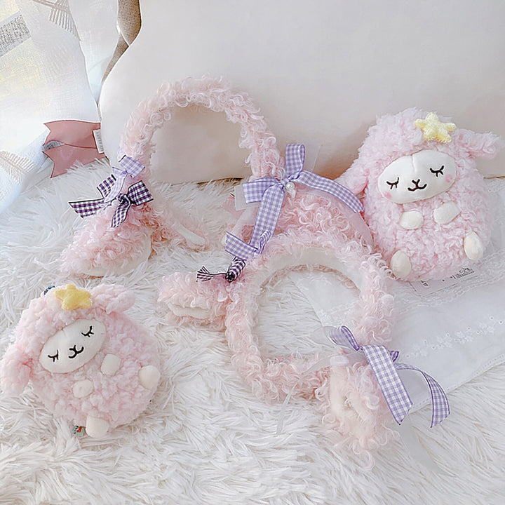 Kawaii Sheep Ears Mini Bow Headband