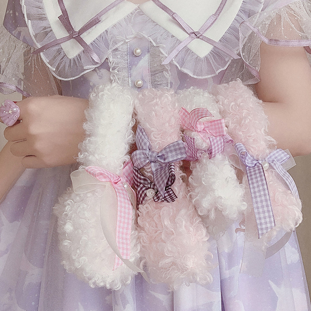 Kawaii Sheep Ears Mini Bow Headband