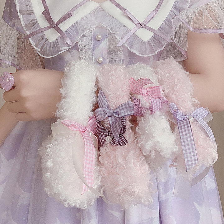 Kawaii Sheep Ears Mini Bow Headband
