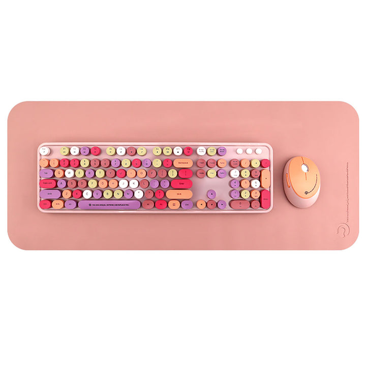 Vintage Colorful Keyboard & Mouse Set
