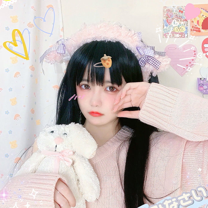 Kawaii Sheep Ears Mini Bow Headband