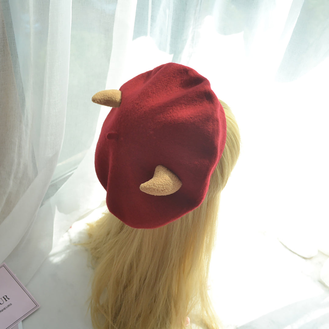 Little Devil Horn Beret Hat