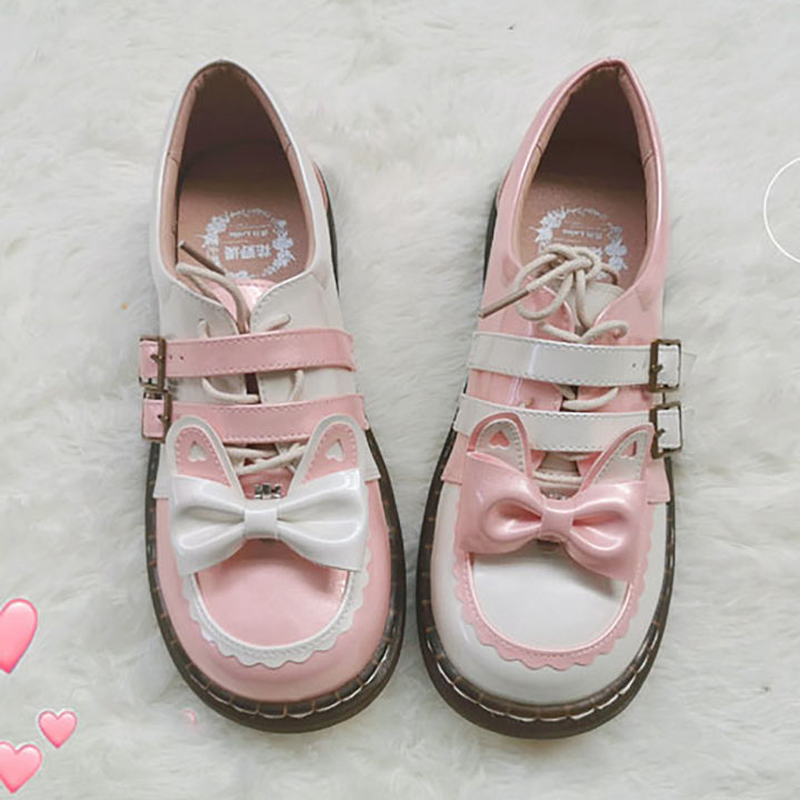 Japanese Lolita Bunny Bow-Knot Shoes