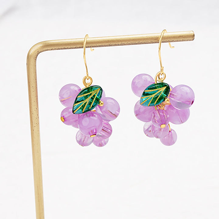 Sweet Grapes Silver Earrings
