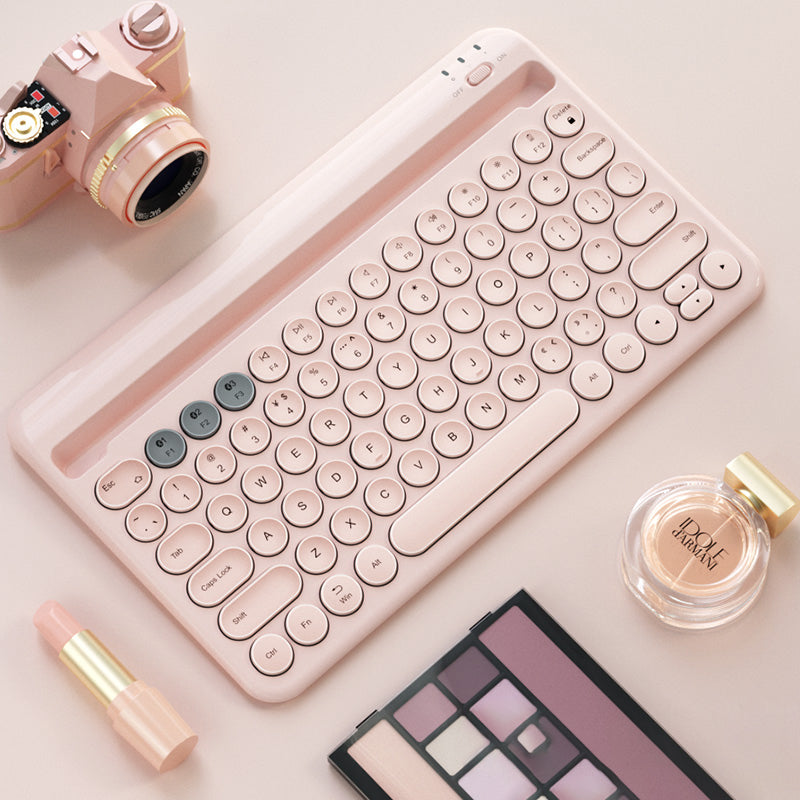 Pastel Color Chargeable Wireless Bluetooth Keyboard for Phone and iPad