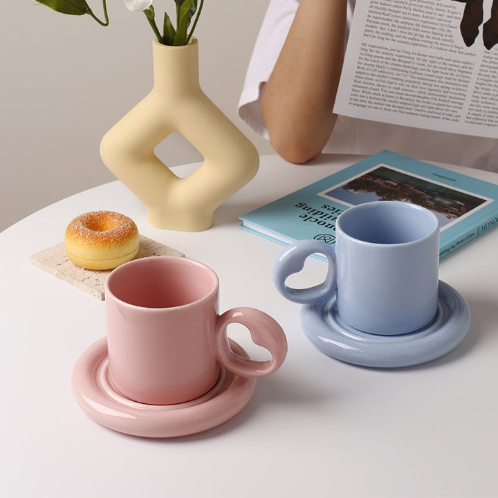 Heart-Shaped Cup and Plate
