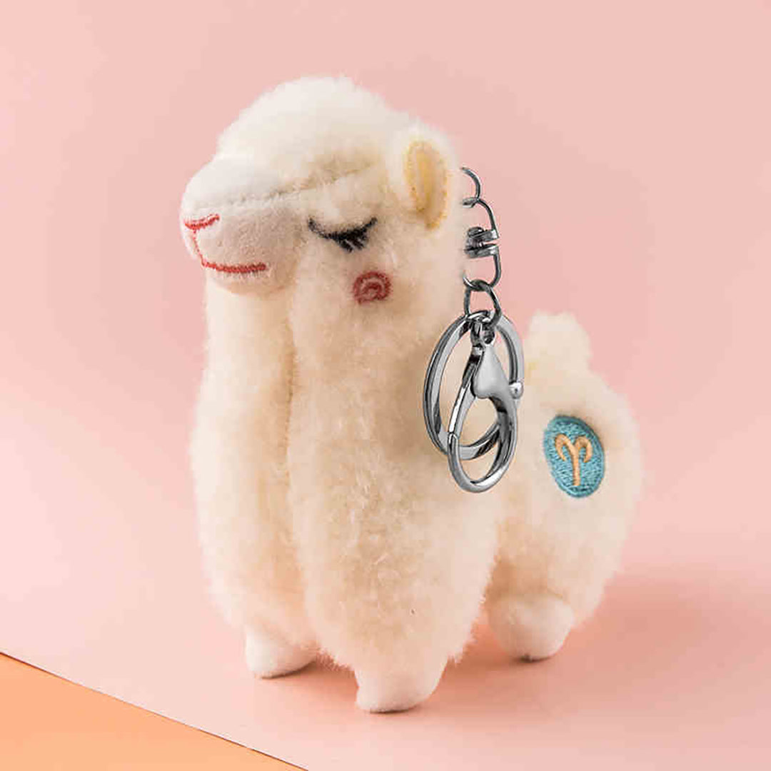 Sassy Alpaca Plush Keychain
