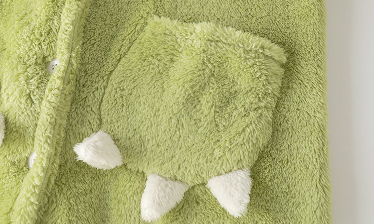 Cartoon Monster Plush Winter Pajamas Dress