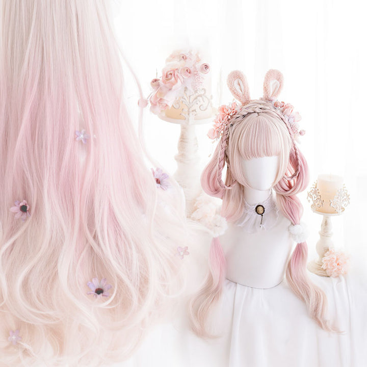 Sweet Harajuku Long Pink Ombre Wig