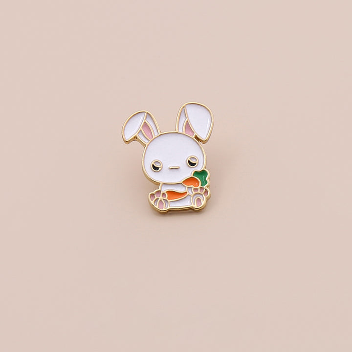 Bunny and Carrots Mini Alloy Pins