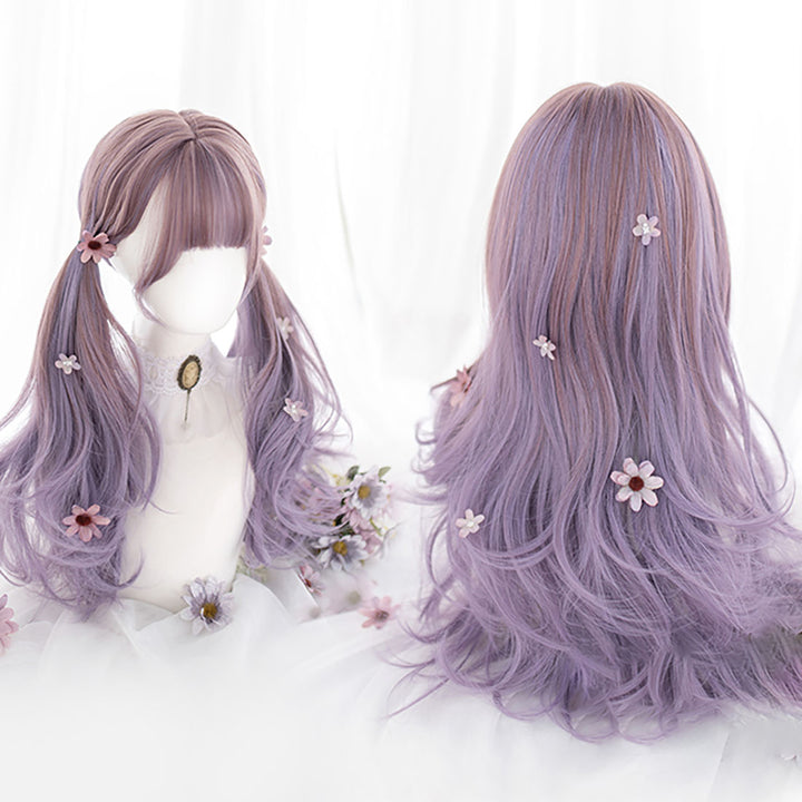 Purple Fairy Ombre Bangs Long Wig