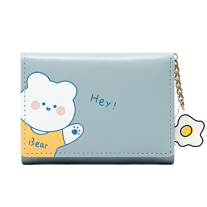 Kawaii Bear Flower Credit Card Holder Wallet