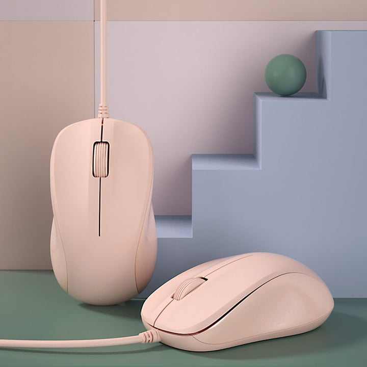 Cute Pastel Color Wired Mouse