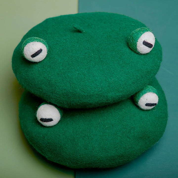 Funny Frog Handmade Wool Hat