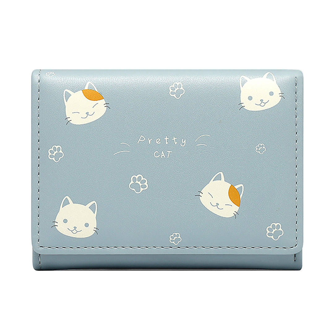 Pretty Cats Print Credit Card Holder Wallet