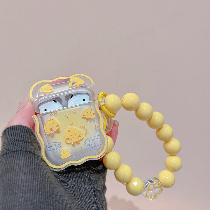 Cheese Print Airpods Case