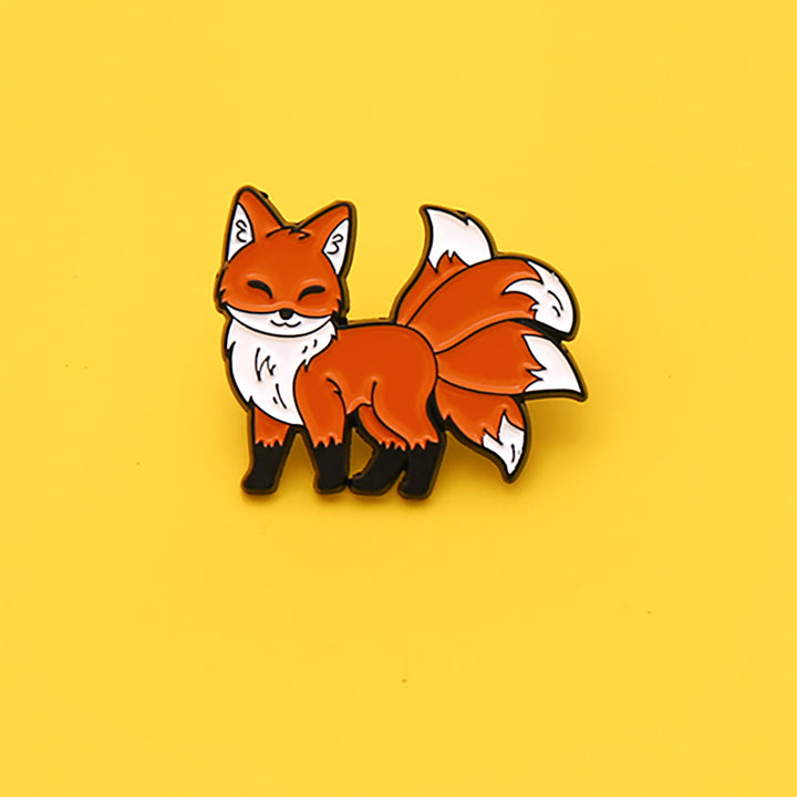 Cheeky Nine-Tailed Fox Embossed Pin