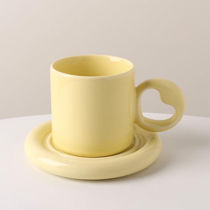Heart-Shaped Cup and Plate