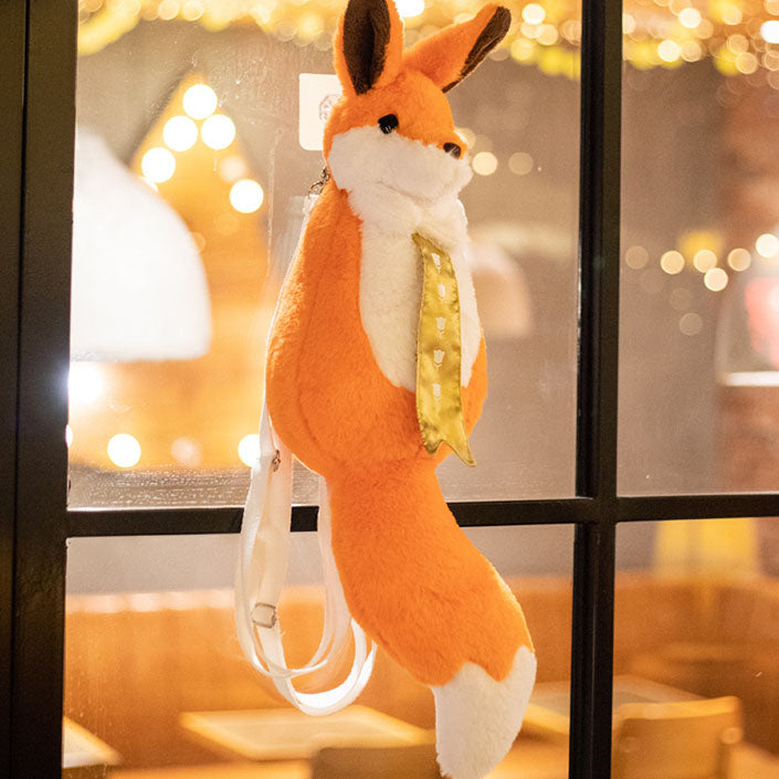 Cute Fox Plush Backpack Shoulder Bag