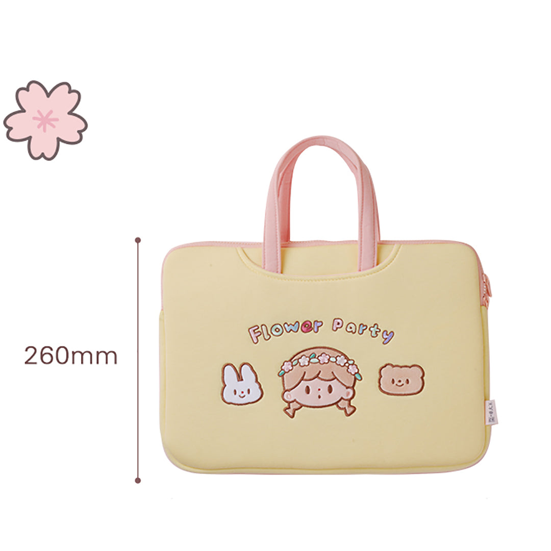 Cute Cartoon Embroidery Laptop Sleeve