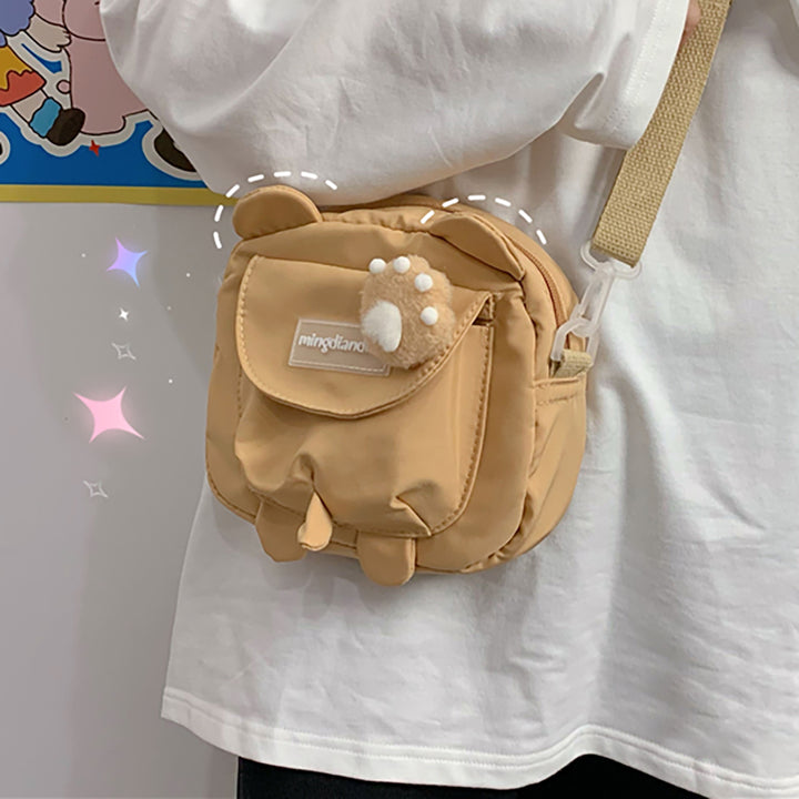 Cute Bear Ears Head Mini Crossbody Bag